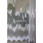  TRD. Perdea gata confecționată Amelia albă model parchet 200x160cm