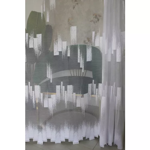  TRD. Perdea gata confecționată Amelia albă model parchet 200x160cm