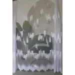  TRD. Perdea gata confecționată Amelia albă model parchet 500x250cm