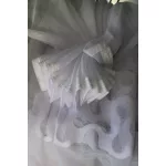  TRD. Perdea gata confecționată Dorsia albă cu model modern 200x160cm
