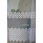  TRD. Perdea gata confecționată Dorsia albă cu model modern 300x180cm