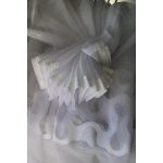  TRD. Perdea gata confecționată Dorsia albă cu model modern 300x180cm