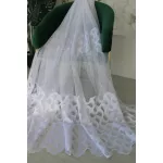  TRD. Perdea gata confecționată Dorsia albă cu model modern 400x250cm