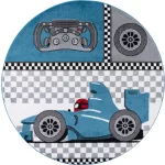  Covor pentru copii Ay. KIDS 460 120 x 120 cm cu cerc albastru