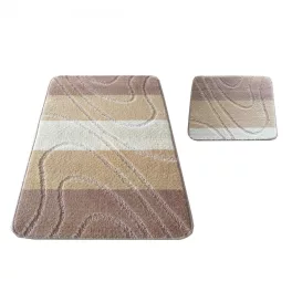   Set baie 2 piese Montana 05 bej (50 cm x 80 cm și 40 cm x 50 cm) covor