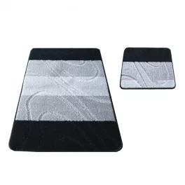   Set baie 2 piese Montana 05 negru (50 cm x 80 cm și 40 cm x 50 cm) covor