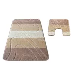  Set baie 2 piese Dy. Montana 05 bej (50 cm x 80 cm și 40 cm x 50 cm) covor