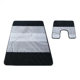   Set baie 2 piese Dy. Montana 05 covor negru (50 cm x 80 cm și 40 cm x 50 cm)