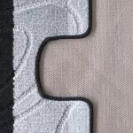 Set baie 2 piese Dy. Montana 05 covor negru (50 cm x 80 cm și 40 cm x 50 cm)