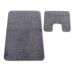  Set baie 2 piese Montana Ethnic Opal gri (50 cm x 80 cm și 40 cm x 50 cm)