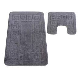    Set baie 2 piese Montana Ethnic Opal gri (50 cm x 80 cm și 40 cm x 50 cm)