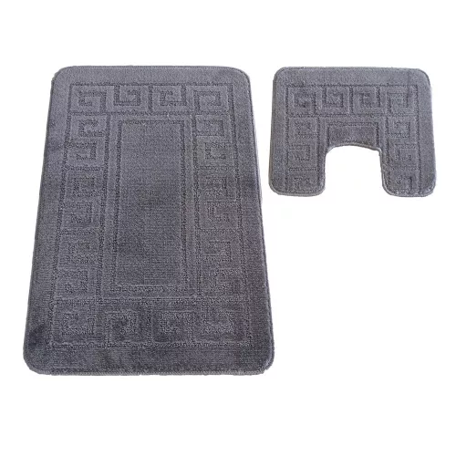  Set baie 2 piese Montana Ethnic Opal gri (50 cm x 80 cm și 40 cm x 50 cm)