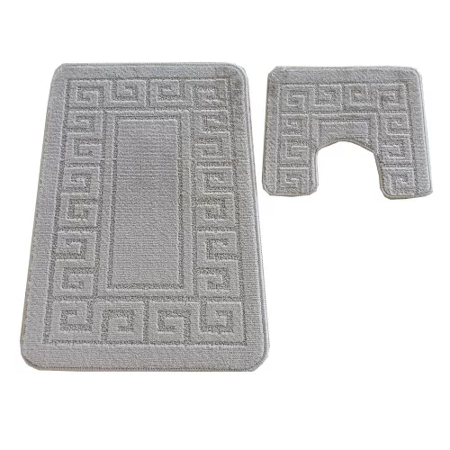  Set baie 2 piese Montana Ethnic gri nisipos (50 cm x 80 cm și 40 cm x 50 cm)