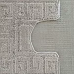  Set baie 2 piese Montana Ethnic gri nisipos (50 cm x 80 cm și 40 cm x 50 cm)