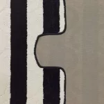  Set baie 2 piese Montana Said XL negru (60 cm x 100 cm și 50 cm x 60 cm)