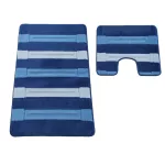  Set baie 2 piese Montana Said XL Albastru închis (60 cm x 100 cm și 50 cm x 60 cm)