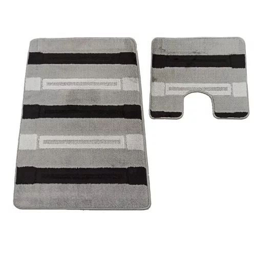  Set baie 2 piese Montana Said XL gri (60 cm x 100 cm și 50 cm x 60 cm)