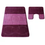  Set baie 2 piese Montana Sariyer XL Aubergine (60 cm x 100 cm și 50 cm x 60 cm)