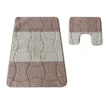  Set baie 2 piese Montana Sariyer XL bej (60 cm x 100 cm și 50 cm x 60 cm)