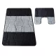  Set baie 2 piese Montana Sariyer XL negru (60 cm x 100 cm și 50 cm x 60 cm)