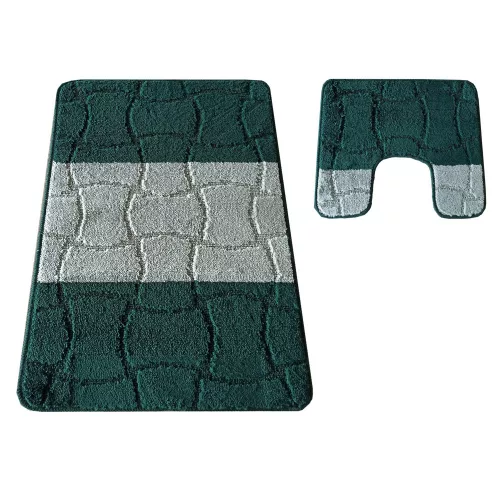 Set baie 2 piese Montana Sariyer XL Verde vânător (60 cm x 100 cm și 50 cm x 60 cm)