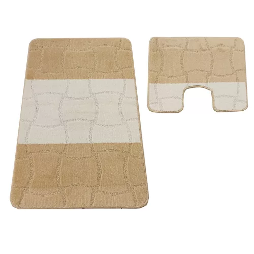  Set baie 2 piese Montana Sariyer XL Bej deschis (60 cm x 100 cm și 50 cm x 60 cm)