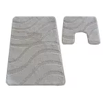  Set baie 2 piese Montana Symphony gri nisipos (50 cm x 80 cm și 40 cm x 50 cm)