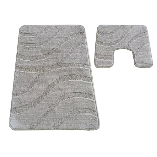 Set baie 2 piese Montana Symphony gri nisipos (50 cm x 80 cm și 40 cm x 50 cm)