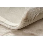 Covor cerc shaggy TEDDY NEW sand 52  plüss, foarte gros, bej 200 cm