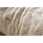 Covor cerc shaggy TEDDY NEW sand 52  plüss, foarte gros, bej 200 cm