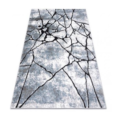 Covor modern COZY 8873 Cracks, repedt betonînălțime fir 2 gri deschis / albastru 160x220 cm