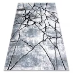 Covor modern COZY 8873 Cracks, repedt betonînălțime fir 2 gri deschis / albastru 80x150 cm