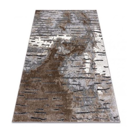 COZY covor modern 8876 Rio - Structural două straturi lână maro 80x150 cm