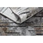 COZY covor modern 8876 Rio - Structural două straturi lână maro 80x150 cm