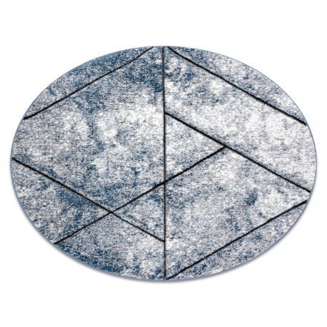 Covor modern COZY 8872 Cerc, Wall, Figuri geometrice, Triunghi,înălțime fir 2 albastru 100 cm