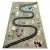  Covor FUN Route pentru copii, stradal, animale verde 240x330 cm
