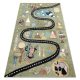  Covor FUN Route pentru copii, stradal, animale verde 240x330 cm