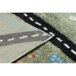  Covor FUN Route pentru copii, stradal, animale verde 240x330 cm