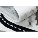 covor FUN Route pentru copii cu străzi,animale,  crem 200x290 cm
