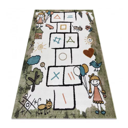 Covor FUN Hop covor copii, verde 180x270 cm