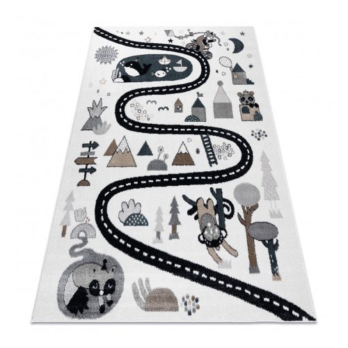 Covor FUN Route covor copii,  crem 80x150 cm