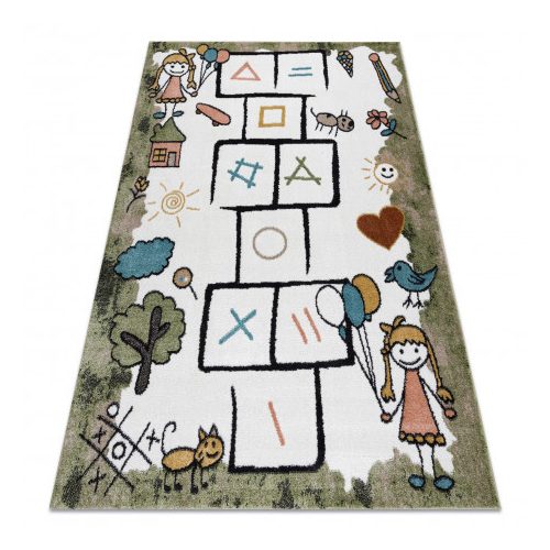 Covor FUN Hop covor copii, verde 80x150 cm