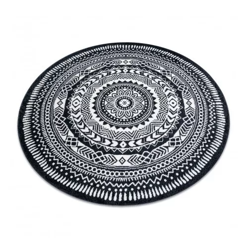 Covor FUN Napkin Cerc, - negru 160 cm