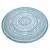 covor FUN Napkin  cerc- albastru 160 cm