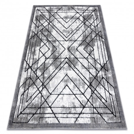 COZY covor modernTico, Geometric - Structural două straturi lână Gri 160x220 cm