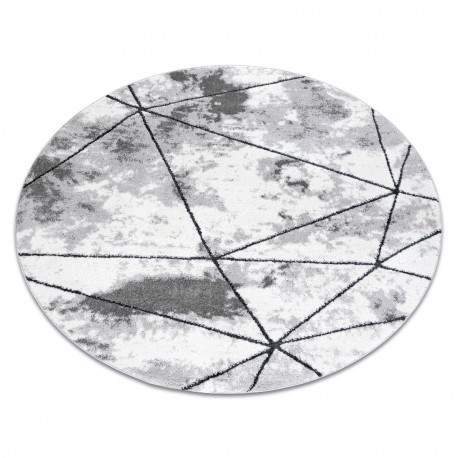 Covor modern COZY Polygons Cerc, Figuri geometrice, Triunghi,înălțime fir 2 gri 100 cm