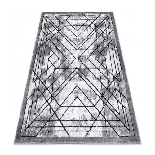 COZY covor modernTico, Geometric - Structural două straturi lână Gri 80x150 cm