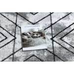 COZY covor modernTico, Geometric - Structural două straturi lână Gri 80x150 cm