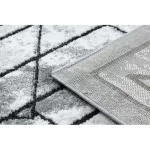 COZY covor modernTico, Geometric - Structural două straturi lână Gri 80x150 cm
