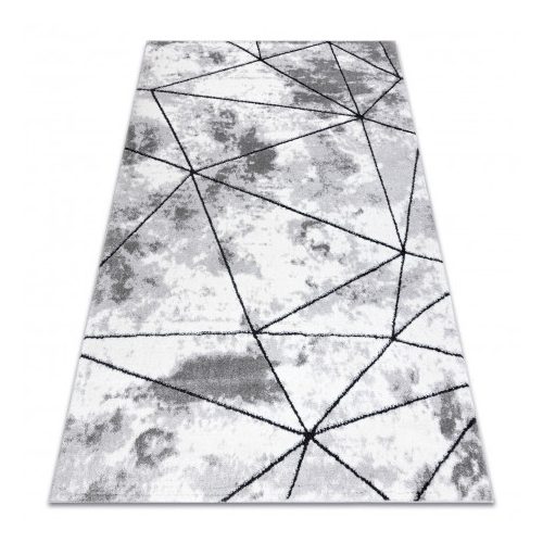 Covor modern COZY Polygons, Figuri geometrice, Triunghi,înălțime fir 2 gri 80x150 cm